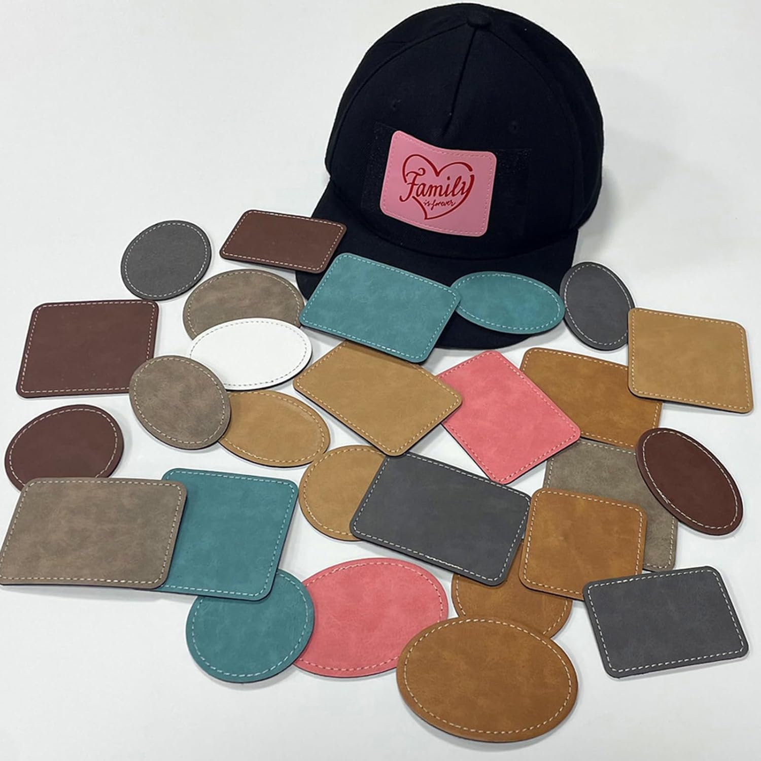 Hat Sublimation Blank - Parches de sombrero de polipiel en