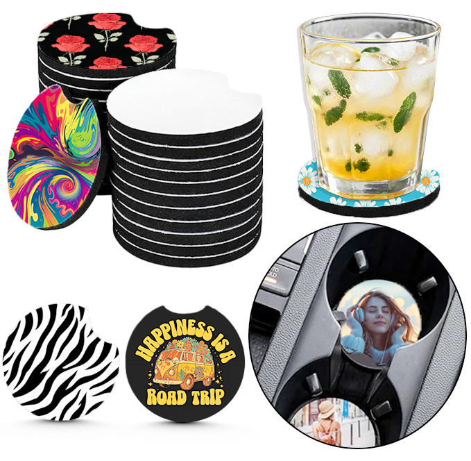 10/20 piezas de posavasos de c - Coaster Sublimation Blank reseña y precio